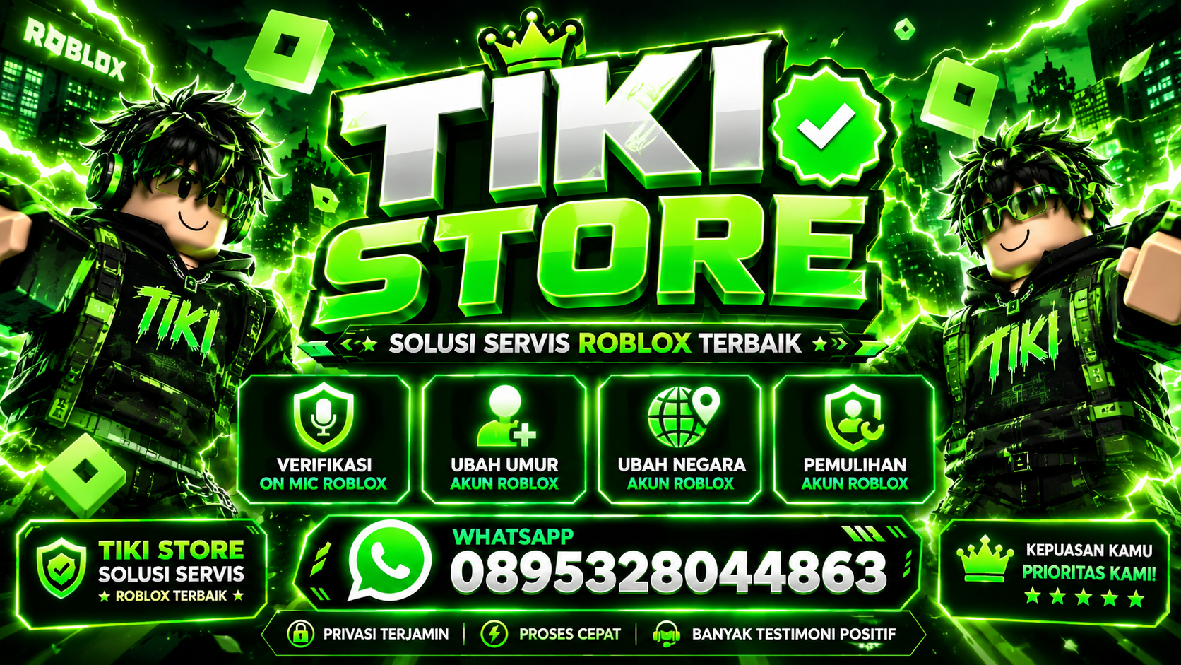 Banner TIKI Store Roblox